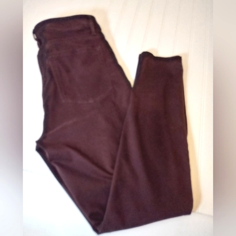 LOFT women's burgundy stretchy leggings size (12) - Picture 15 of 15
